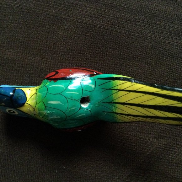 Lot of 4 ceramic hand painted birds figurines jungle decors home decor diy - Picture 8 of 16